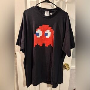 Black Gaming T-Shirt with Red Pixelated Design